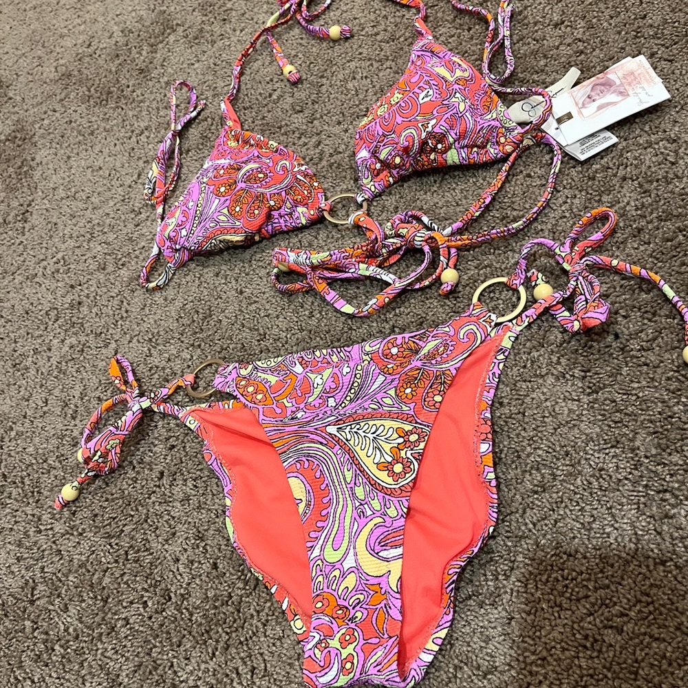 Jessica Simpson flower child string bikini